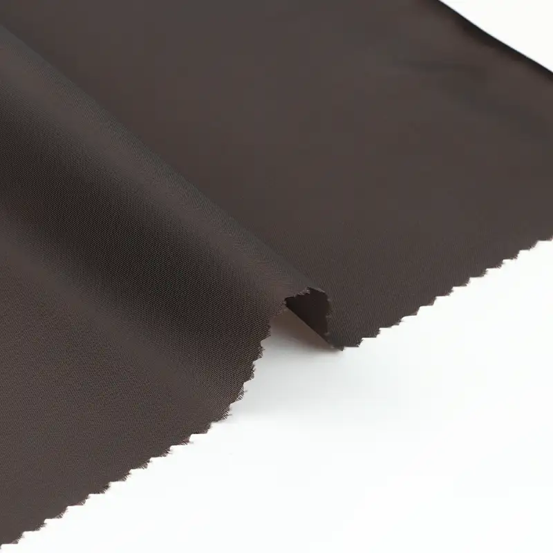 China Fabric for Trench Coat Polyester Taffeta Synthetic Woven Fabric Polyester Brown color buy from China wholesaler bulk order at wholesale price free worldwide shipping Alibaba