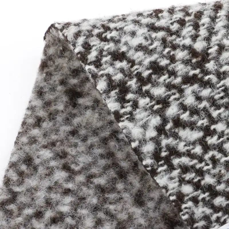 China Fabric for Blazer,Skirt,Hoodie Woolen Tweed Woolen Wool Polyester Brown color buy from China wholesaler bulk order at wholesale price free worldwide shipping Alibaba