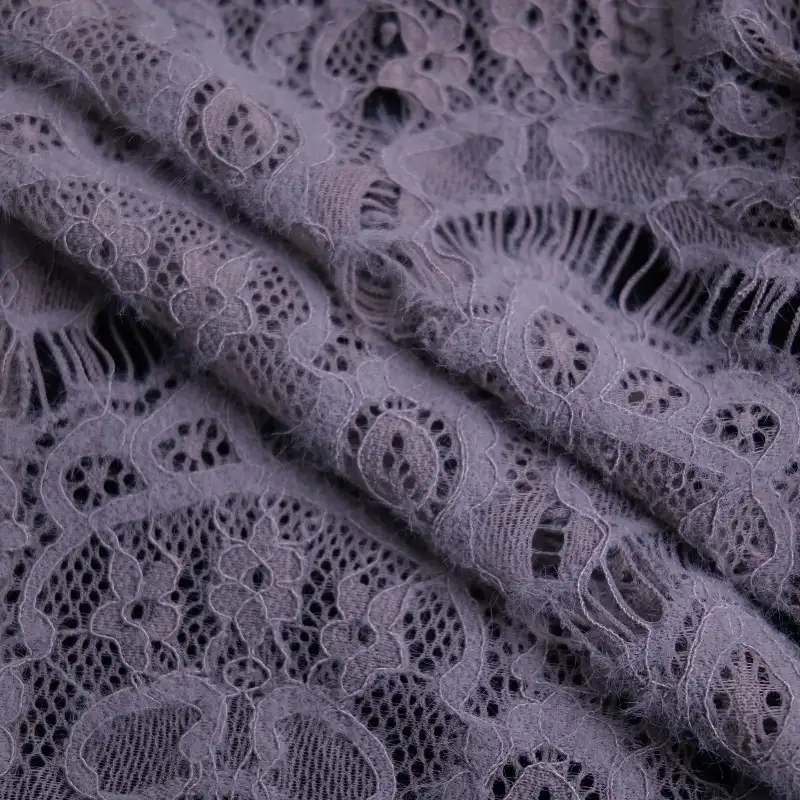 China Fabric for Skirt,Dresses (Pullover)  Lace Knit Fabric Nylon Spandex Gray color buy from China wholesaler bulk order at wholesale price free worldwide shipping Alibaba