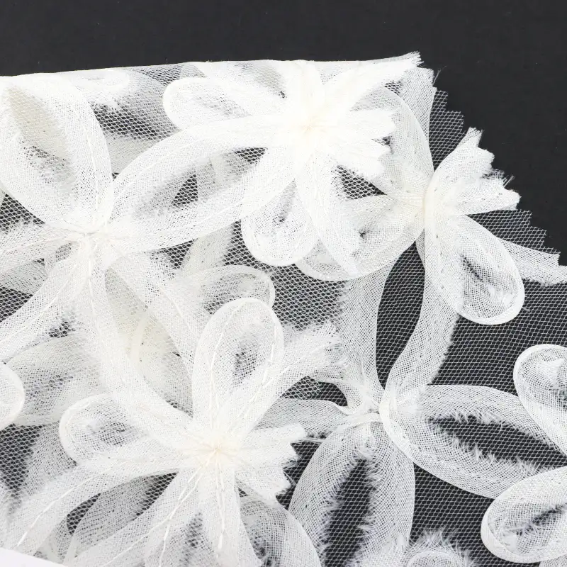 China Fabric for Skirt Lace Knit Fabric Polyester Cream color buy from China wholesaler bulk order at wholesale price free worldwide shipping Alibaba