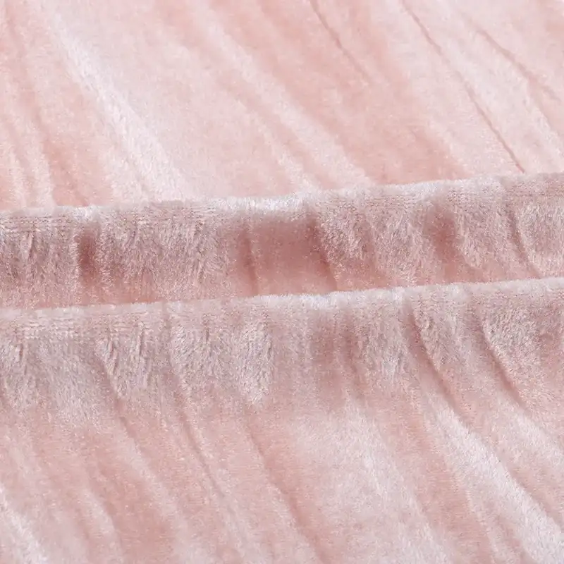 China Fabric for Blouse,Loungewear,Sweatshirt Velvet Knit Fabric Polyester Spandex PINK color buy from China wholesaler bulk order at wholesale price free worldwide shipping Alibaba