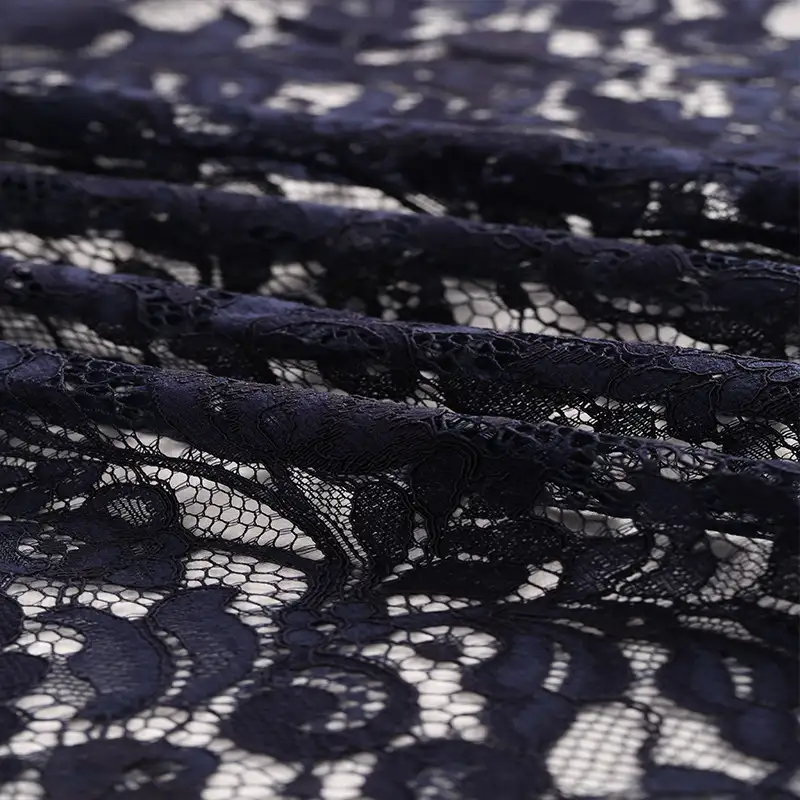 China Fabric for Shirt,Blouse,Skirt  Lace Knit Fabric Cotton Nylon Rayon black color buy from China wholesaler bulk order at wholesale price free worldwide shipping Alibaba