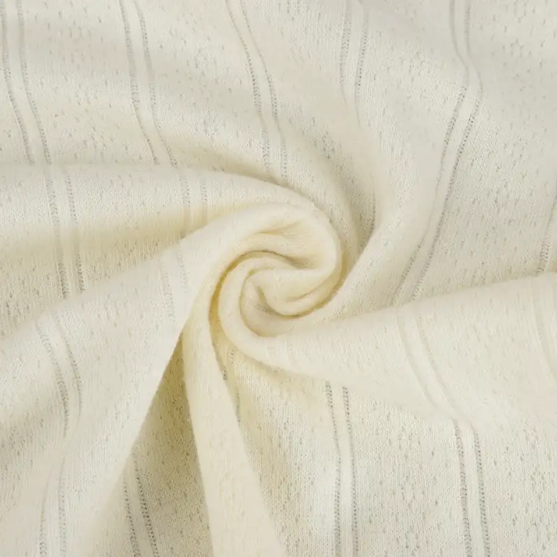 China Fabric for Shirt,T-Shirt,Polo Shirt,Trench Coat,Down Jacket,Men’s Vest ,Open Cardigan ,Dresses (Cardigan Button) ,Interlining Weft Jacquard Knit Fabric Cotton Ecru color buy from China wholesaler bulk order at wholesale price free worldwide shipping Alibaba