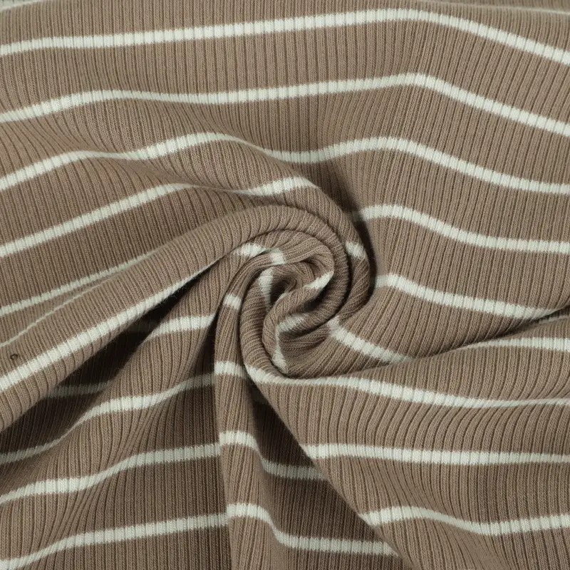 China Fabric for Polo Shirt,Hoodie Rib Knit Fabric Polyester Rayon Spandex LIGHT BROWN color buy from China wholesaler bulk order at wholesale price free worldwide shipping Alibaba