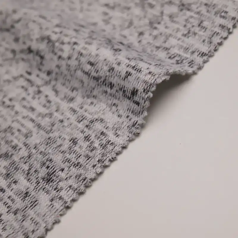 China Fabric for Open Cardigan  Hacci Knit Fabric Polyester grey color buy from China wholesaler bulk order at wholesale price free worldwide shipping Alibaba