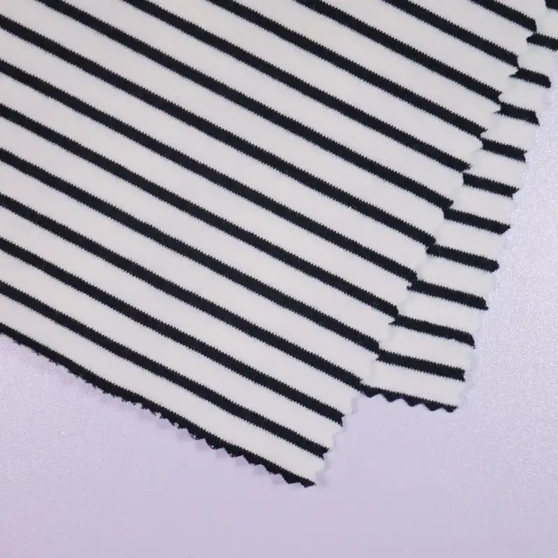China Fabric for Hoodie,Dresses (Pullover) ,Sweatshirt Yarn-dyed fabric Knit Fabric Cotton Spandex white&black color buy from China wholesaler bulk order at wholesale price free worldwide shipping Alibaba