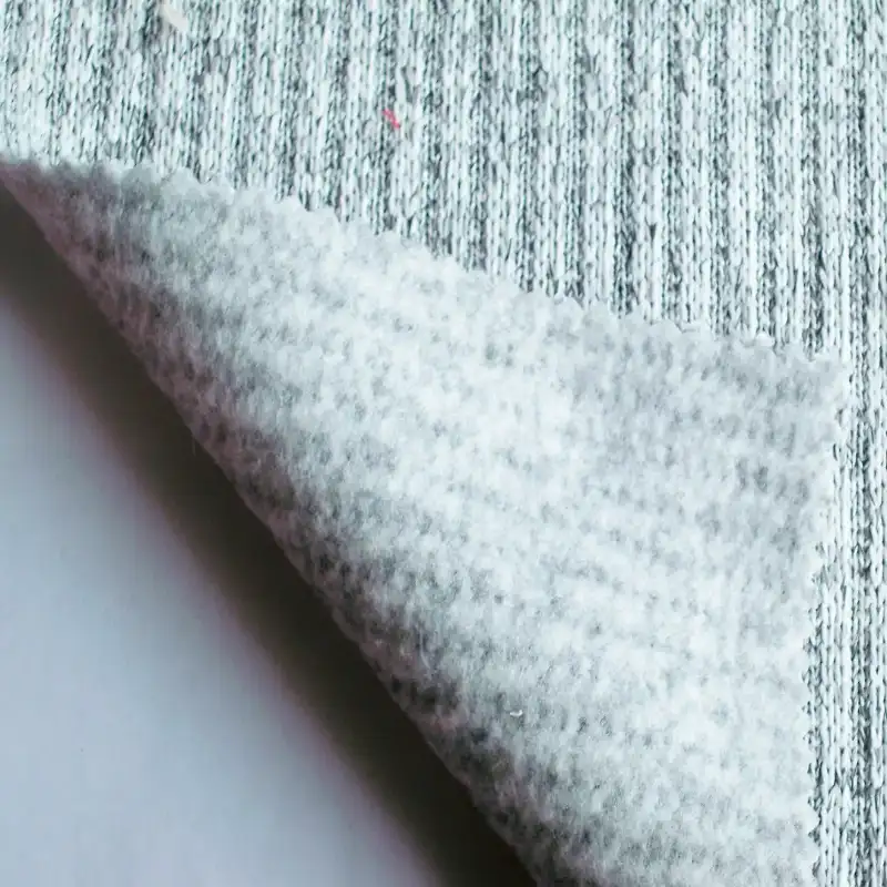 China Fabric for Hoodie,Ladies Vest ,Men’s Vest ,Open Cardigan ,Dresses (Cardigan Open) ,Dresses (Cardigan Button)  Rib Knit Fabric Polyester Light Grey Melange color buy from China wholesaler bulk order at wholesale price free worldwide shipping Alibaba