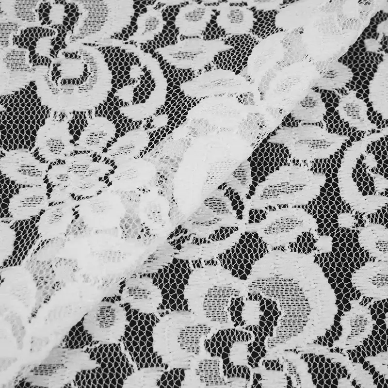 China Fabric for Polo Shirt,Blouse,Skirt,Skirt  Lace Knit Fabric Nylon Spandex white color buy from China wholesaler bulk order at wholesale price free worldwide shipping Alibaba