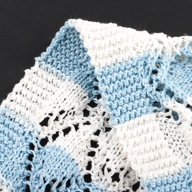 China Yarn for Crop Top,Round Neck Pullover (Sweater),Crew Neck Pullover (Sweater),Crop Top Pullover (Sweater) Flat Tape Yarn Fancy Yarn Recycled Polyester Nylon Metallic fiber Blue and white color buy from China wholesaler bulk order at wholesale price free worldwide shipping Alibaba