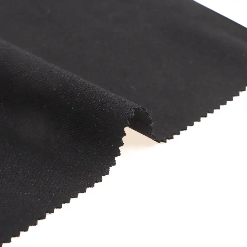 China Fabric for T-Shirt,Jogger,Loungewear Ponte Roma Knit Fabric Recycled Cotton Nylon Spandex BLACK color buy from China wholesaler bulk order at wholesale price free worldwide shipping Alibaba