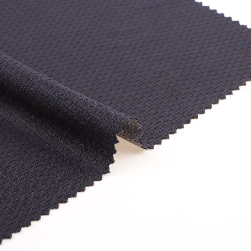 China Fabric for T-Shirt,Jogger,Tracksuits Birdeye Mesh Knit Fabric Polyester BLACK color buy from China wholesaler bulk order at wholesale price free worldwide shipping Alibaba