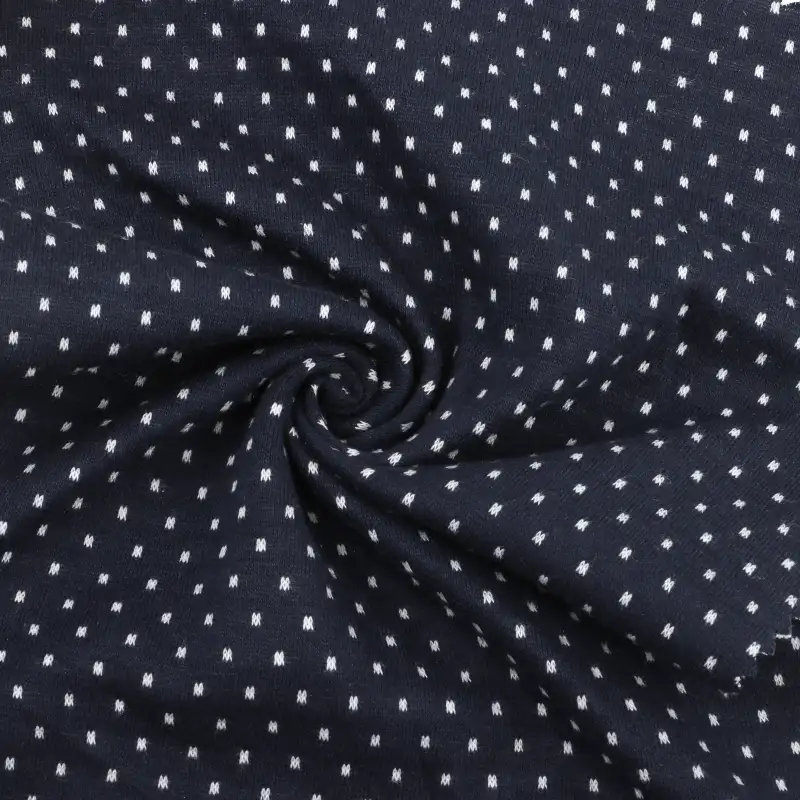 China Fabric for T-Shirt,Polo Shirt,Tank Top,Crop Top Weft Jacquard Knit Fabric Cotton Blue and white color buy from China wholesaler bulk order at wholesale price free worldwide shipping Alibaba