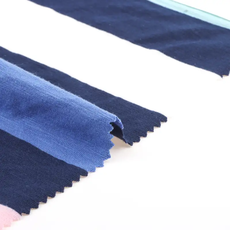 China Fabric for T-Shirt,Polo Shirt,Crop Top,Jogger,Loungewear Single Jersey Knit Fabric Polyester Cotton Spandex Blue, white, pink and orange color buy from China wholesaler bulk order at wholesale price free worldwide shipping Alibaba