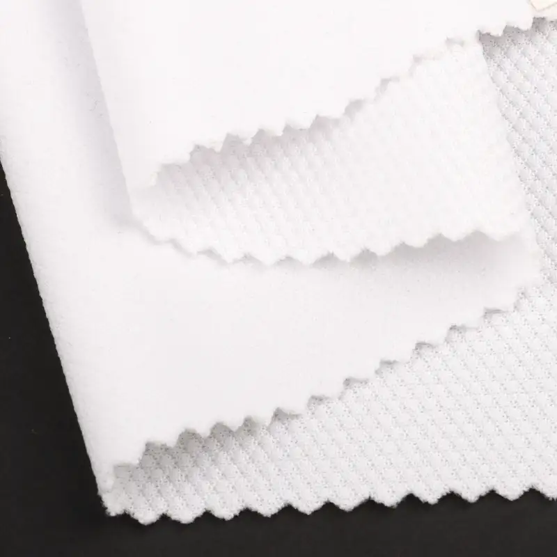China Fabric for T-Shirt,Polo Shirt,Crop Top Jacquard Knit Fabric Polyester Spandex white color buy from China wholesaler bulk order at wholesale price free worldwide shipping Alibaba