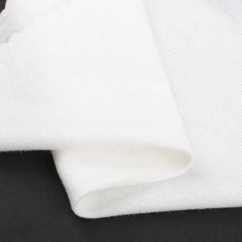 China Fabric for T-Shirt,Polo Shirt,Tank Top,Crop Top Single Jersey Knit Fabric Polyester Rayon Spandex white color buy from China wholesaler bulk order at wholesale price free worldwide shipping Alibaba