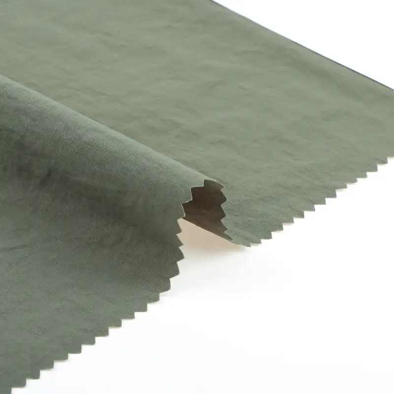 China Fabric for Jackets Nylon Taslon Synthetic Woven Fabric Nylon olive color buy from China wholesaler bulk order at wholesale price free worldwide shipping Alibaba