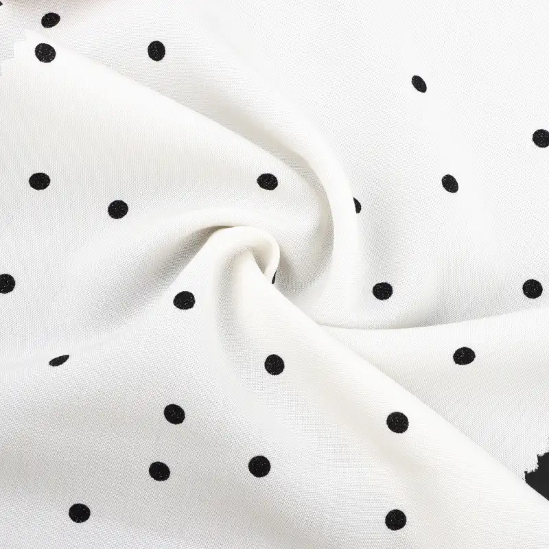 China Fabric for Blouse,Skirt Polyester/Rayon Plain Woven Blended Fabric Rayon Polyester Wave point color buy from China wholesaler bulk order at wholesale price free worldwide shipping Alibaba
