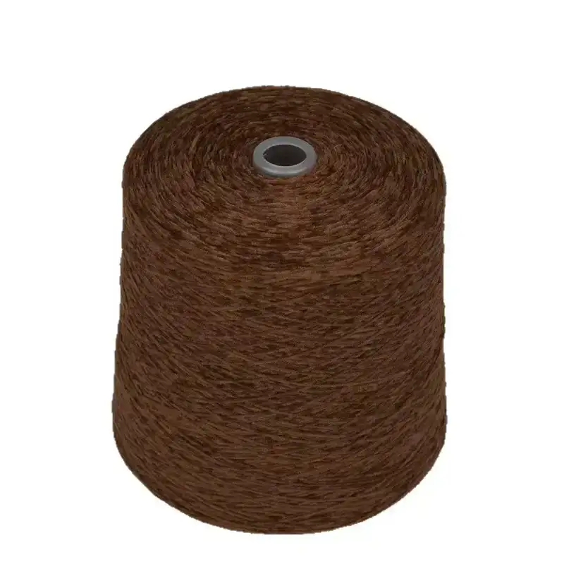 China Yarn for Ladies Vest (Sweater),Open Cardigan (Sweater),Crew Neck Pullover (Sweater) Shiny Chenille Fancy Yarn Polyester 棕色 color buy from China wholesaler bulk order at wholesale price free worldwide shipping Alibaba