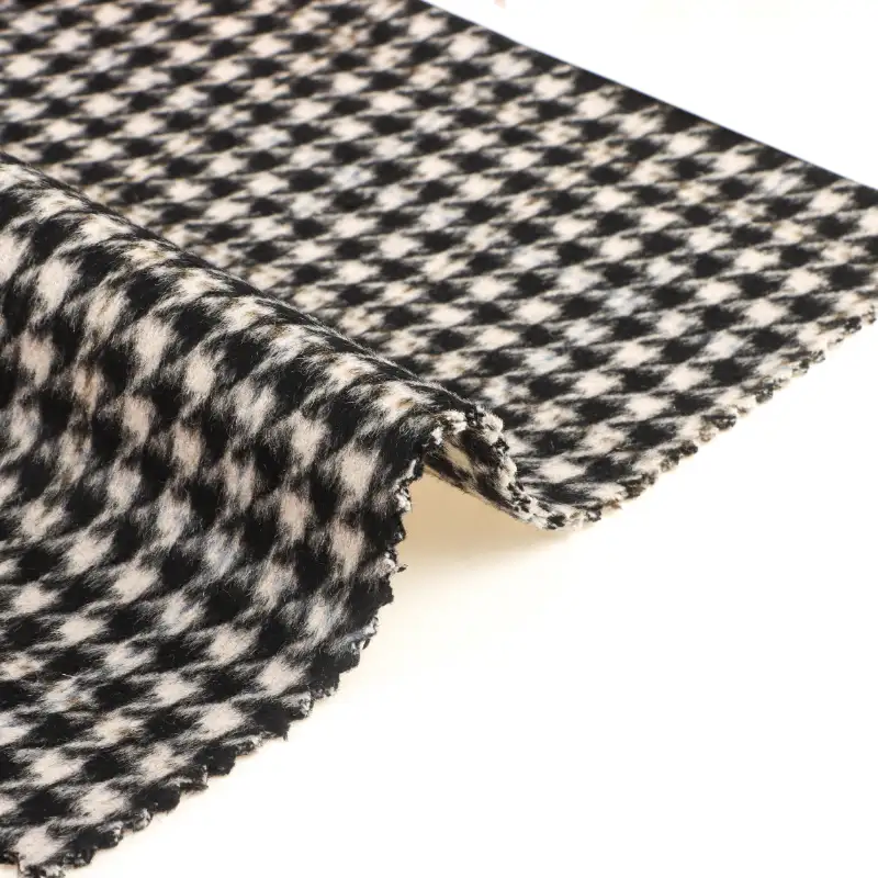 China Fabric for Overcoat,Suit,Skirt  Woolen Overcoat Woolen Wool Other Black-White color buy from China wholesaler bulk order at wholesale price free worldwide shipping Alibaba