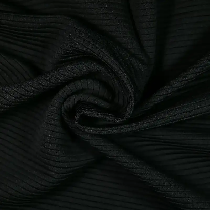 China Fabric for Skirt ,Wide Leg Trousers,Tank Midi Dress Ottoman Knit Fabric Polyester Elastane black color buy from China wholesaler bulk order at wholesale price free worldwide shipping Alibaba