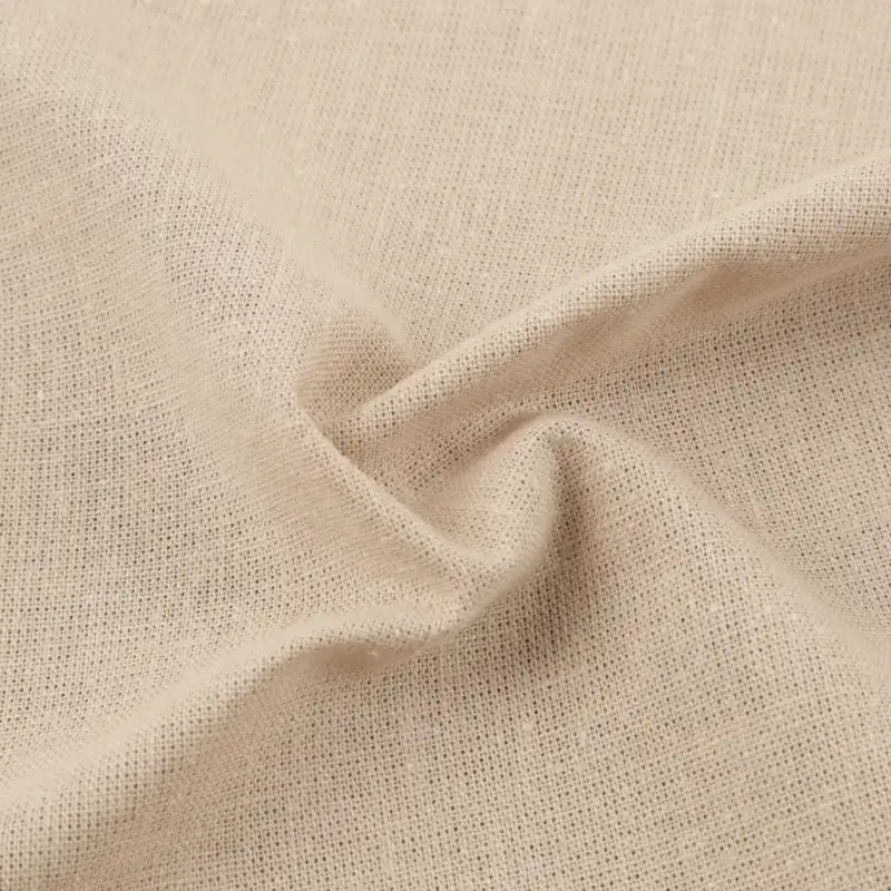 Bangladesh Fabric for Shirt Linen/Cotton Plain Natural Woven Fabric BCI Cotton Linen Beige color buy from Bangladesh wholesaler bulk order at wholesale price free worldwide shipping Alibaba