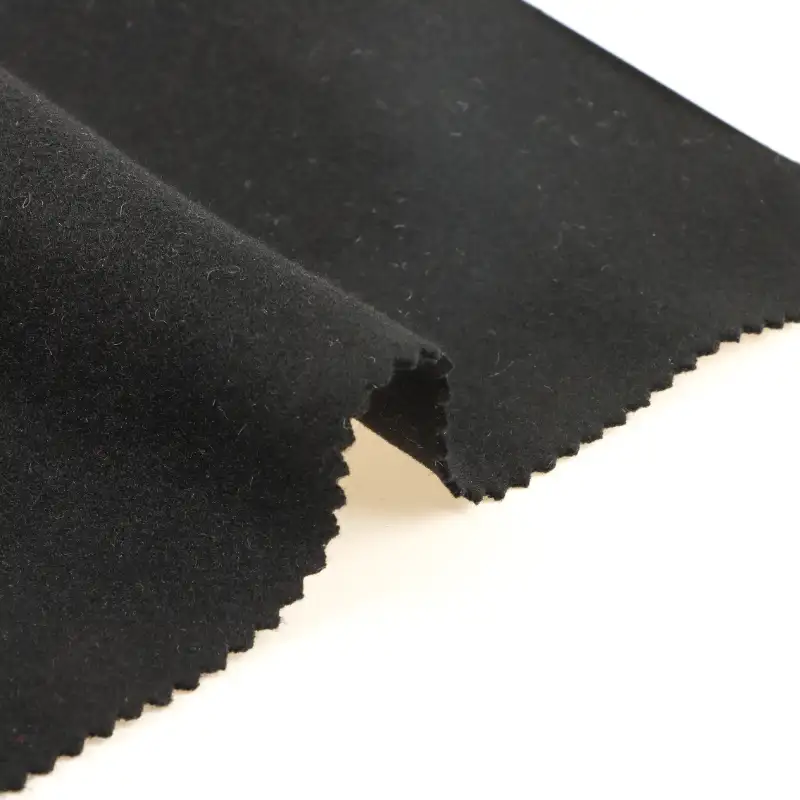 China Fabric for Jackets,Overcoat Knit Woolen Fabric Woolen Polyester black color buy from China wholesaler bulk order at wholesale price free worldwide shipping Alibaba
