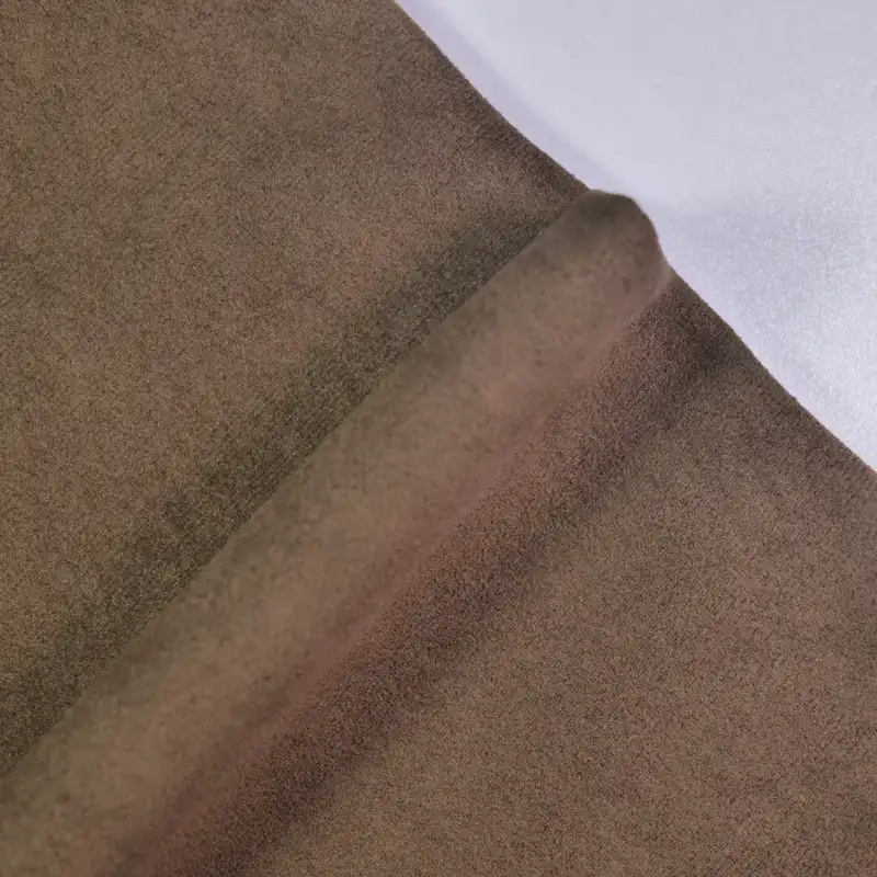 China Fabric for Jackets,Skirt Suede Knit Fabric Polyester brown color buy from China wholesaler bulk order at wholesale price free worldwide shipping Alibaba
