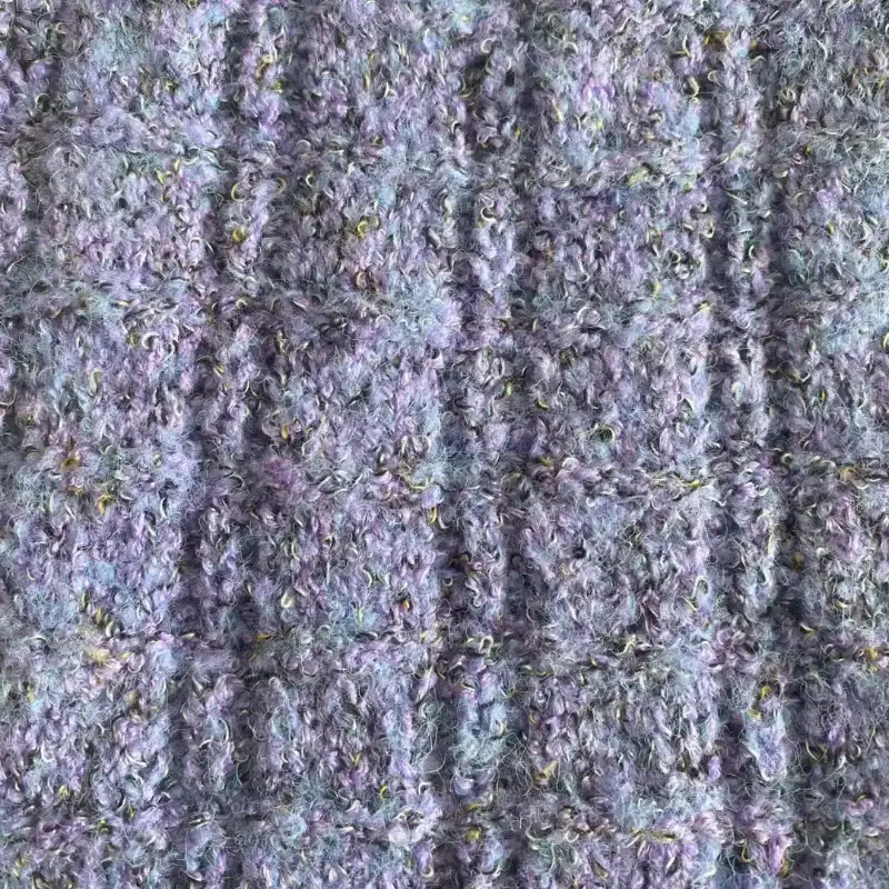 China Yarn for Open Cardigan (Sweater) Boucle Yarn Fancy Yarn Acrylic Polyester Nylon Wool Lurex purple color buy from China wholesaler bulk order at wholesale price free worldwide shipping Alibaba