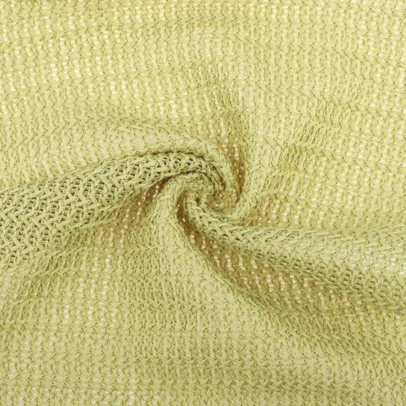 China Fabric for Skirt,Ruched Cuffs Big Collar Top Mesh Knit Fabric Recycled Polyester green color buy from China wholesaler bulk order at wholesale price free worldwide shipping Alibaba
