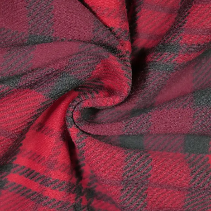 China Fabric for Shirt,Skirt,Padded Jacket Yarn-dyed fabric Knit Fabric Polyester red color buy from China wholesaler bulk order at wholesale price free worldwide shipping Alibaba