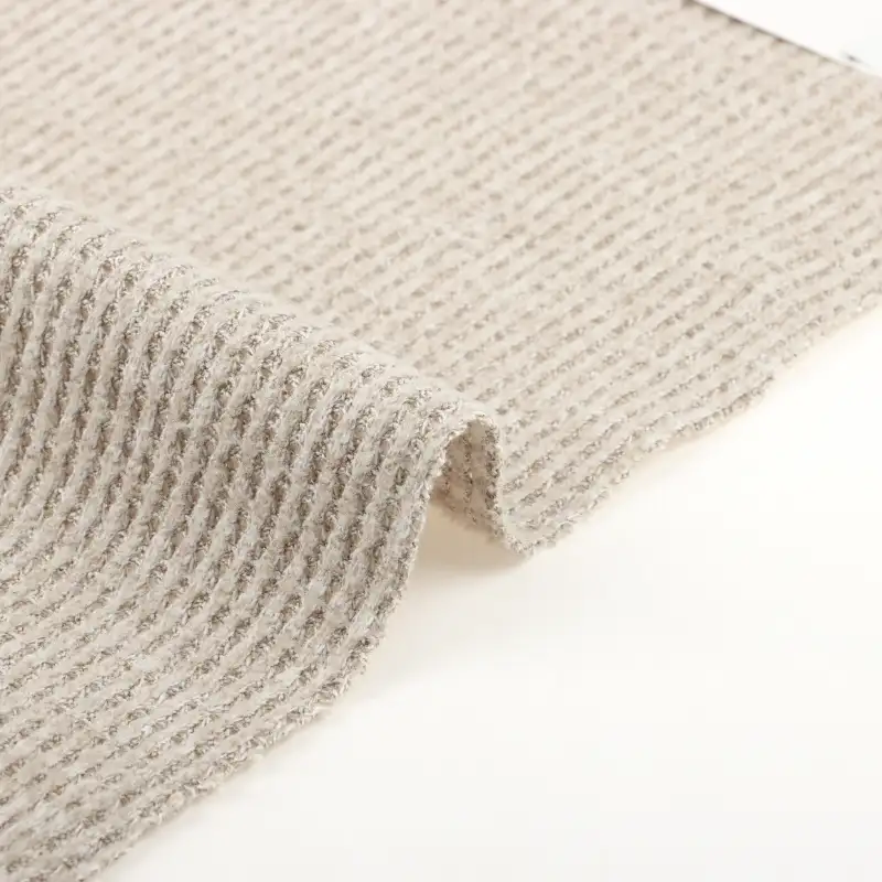 China Fabric for T-Shirt,Skirt,Sweatshirt Waffle Knit Fabric Polyester Spandex Beige color buy from China wholesaler bulk order at wholesale price free worldwide shipping Alibaba