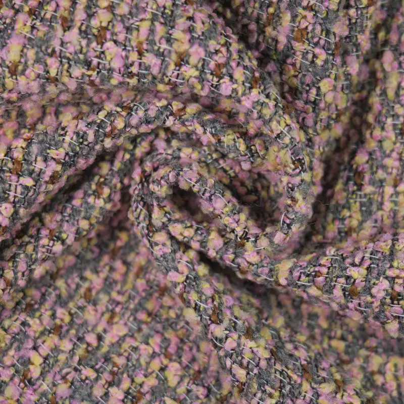 China Fabric for Jackets,Blazer,Skirt Chanel-Style Fabric Woolen Polyester pink color buy from China wholesaler bulk order at wholesale price free worldwide shipping Alibaba