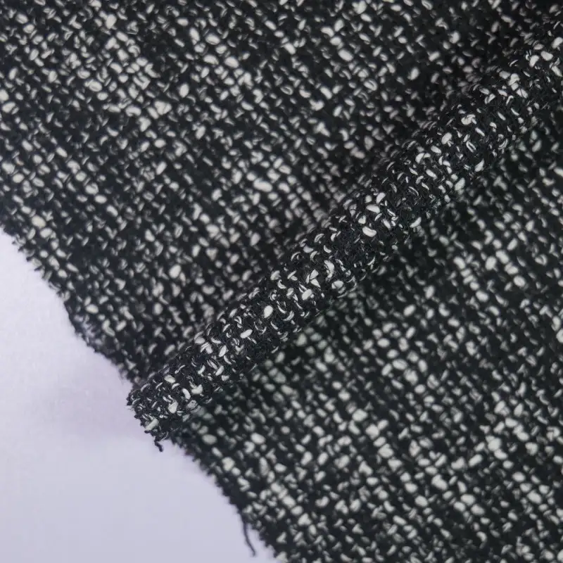 China Fabric for Jackets,Blazer,Trench Coat Woolen Tweed Woolen Polyester Cotton BLACK color buy from China wholesaler bulk order at wholesale price free worldwide shipping Alibaba