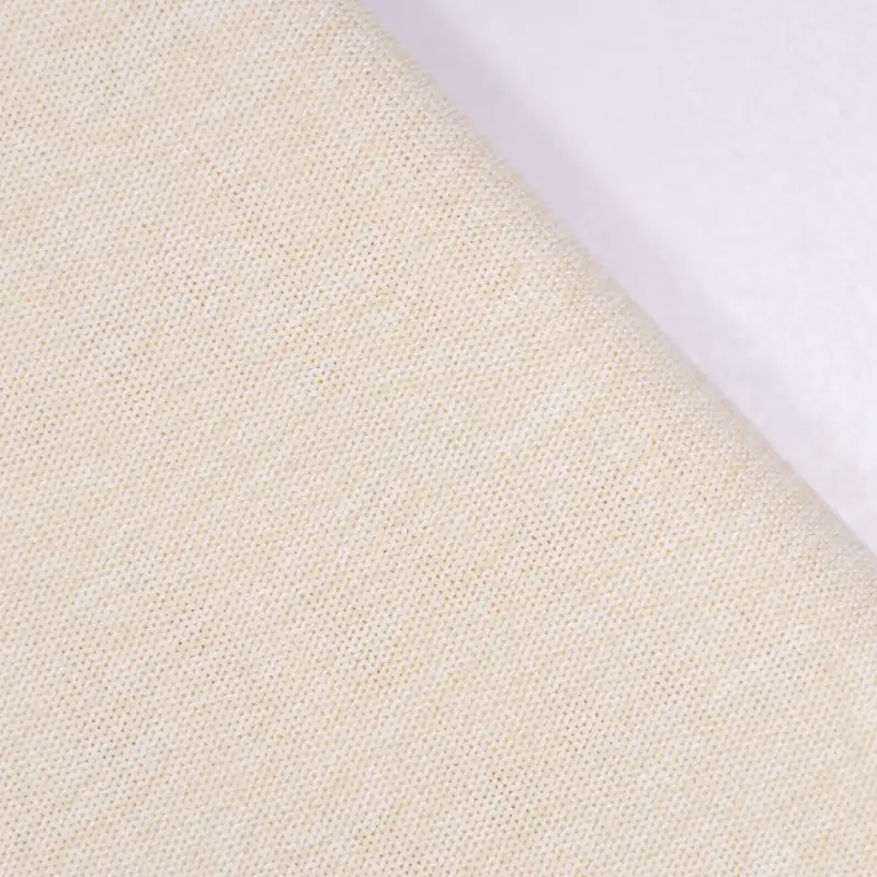 China Fabric for Puffball Strappy Dress,Long Sleeve Base Layer Top,Tank Wrap Midi Dress Single Jersey Knit Fabric Polyester Rayon Elastane rice color buy from China wholesaler bulk order at wholesale price free worldwide shipping Alibaba