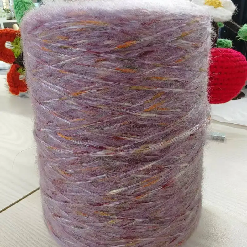 China Yarn for Open Cardigan (Sweater),Full-Zipper Cardigan (Sweater),Half-Zipper Cardigan (Sweater),Shirt Long Sleeve Button (Sweater) Mossy Yarn Fancy Yarn Recycled Polyester Acrylic violet color buy from China wholesaler bulk order at wholesale price free worldwide shipping Alibaba
