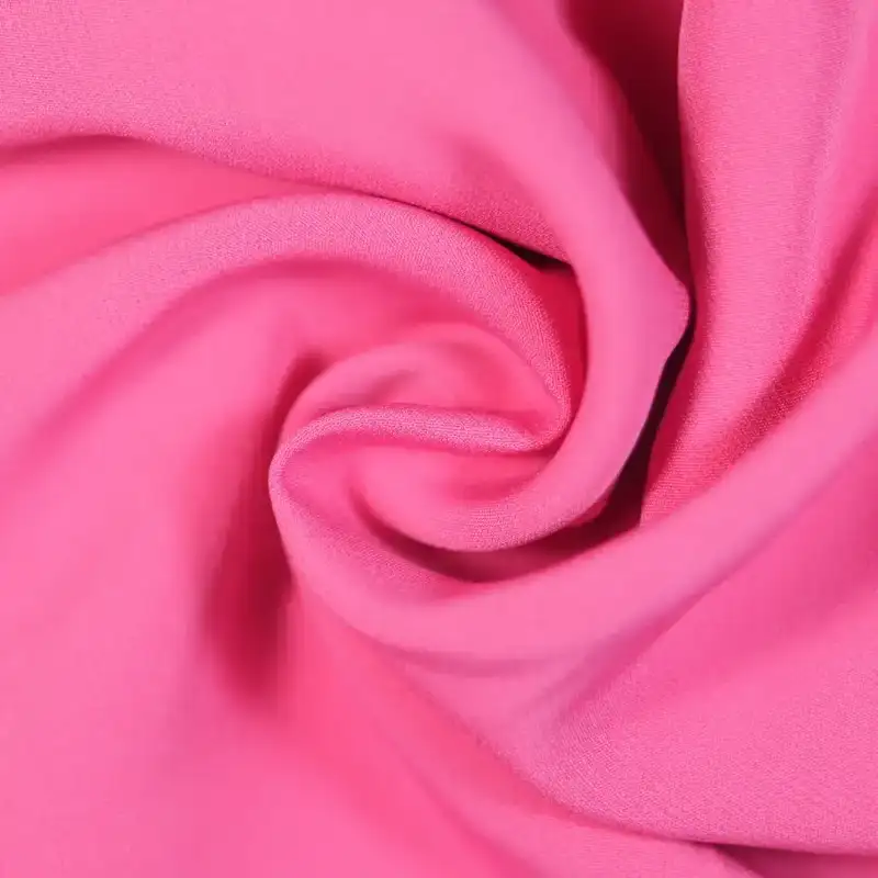 China Fabric for Suit,Puffball Strappy Dress,Womens Mid Rise Wide Leg Pants Polyester/Rayon Plain Woven Blended Fabric Polyester Spandex pink color buy from China wholesaler bulk order at wholesale price free worldwide shipping Alibaba
