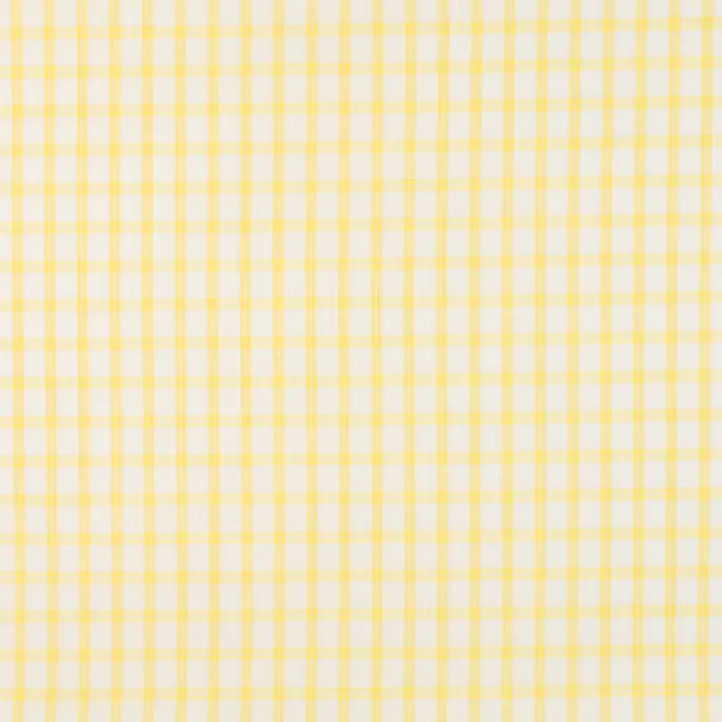 China Fabric for Shirt,French Ruffle Collar Shirt,V-Neck Short Sleeve Shirt V Yarn Dyed Check Woven Blended Fabric Polyester Cotton Spandex yellow color buy from China wholesaler bulk order at wholesale price free worldwide shipping Alibaba