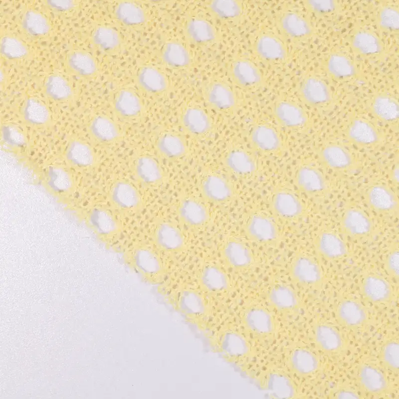 China Fabric for Shirt Mesh Knit Fabric Polyester YELLOW color buy from China wholesaler bulk order at wholesale price free worldwide shipping Alibaba