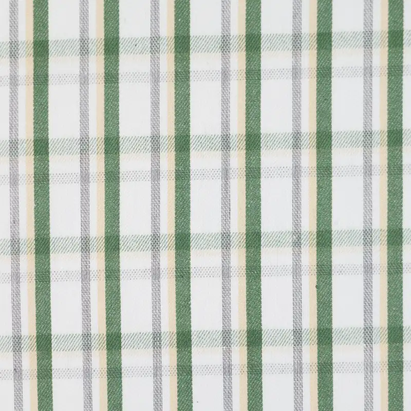 China Fabric for Shirt,Skirt,Backless Beach Dress Yarn Dyed Check Natural Woven Fabric Cotton GREEN WHITE color buy from China wholesaler bulk order at wholesale price free worldwide shipping Alibaba