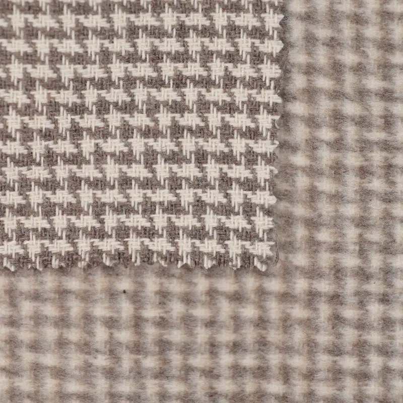 China Fabric for Trench Coat,Overcoat Yarn Dyed Check Woven Blended Fabric Polyester LIGHT COFFEE color buy from China wholesaler bulk order at wholesale price free worldwide shipping Alibaba