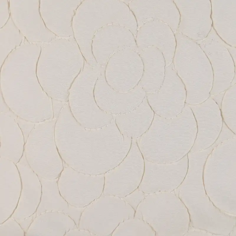 China Fabric for Skirt Schiffli Synthetic Woven Fabric Polyester Milky white color buy from China wholesaler bulk order at wholesale price free worldwide shipping Alibaba