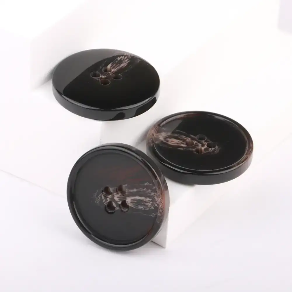 Black 4 holes Resin Button for Overcoat buy garments accessories in bulk from China wholesaler at wholesale price free worldwide shipping Alibaba