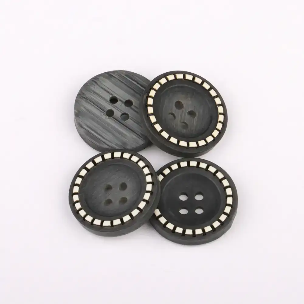 Gray 4 holes Resin Button for Overcoat buy garments accessories in bulk from China wholesaler at wholesale price free worldwide shipping Alibaba