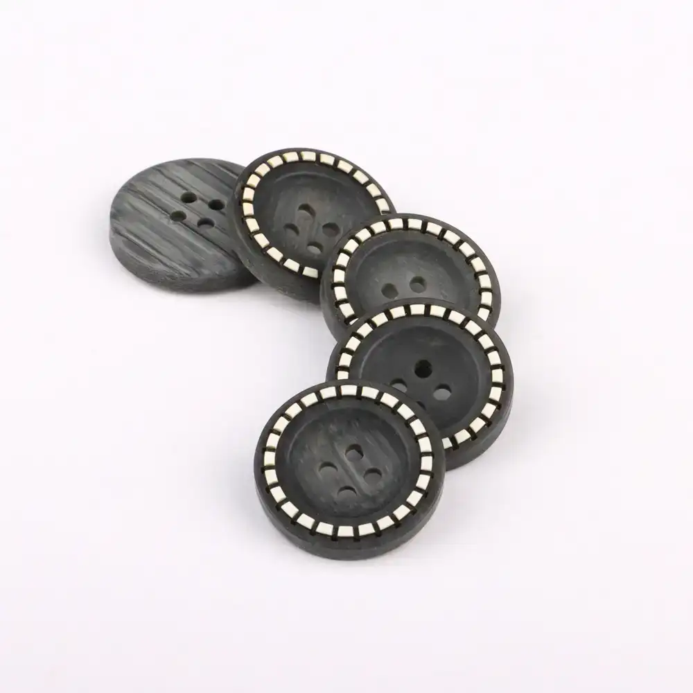 Gray 4 holes Resin Button for Overcoat buy garments accessories in bulk from China wholesaler at wholesale price free worldwide shipping Alibaba