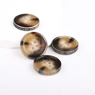 Brown 4 holes Resin Button for Overcoat buy garments accessories in bulk from China wholesaler at wholesale price free worldwide shipping Alibaba