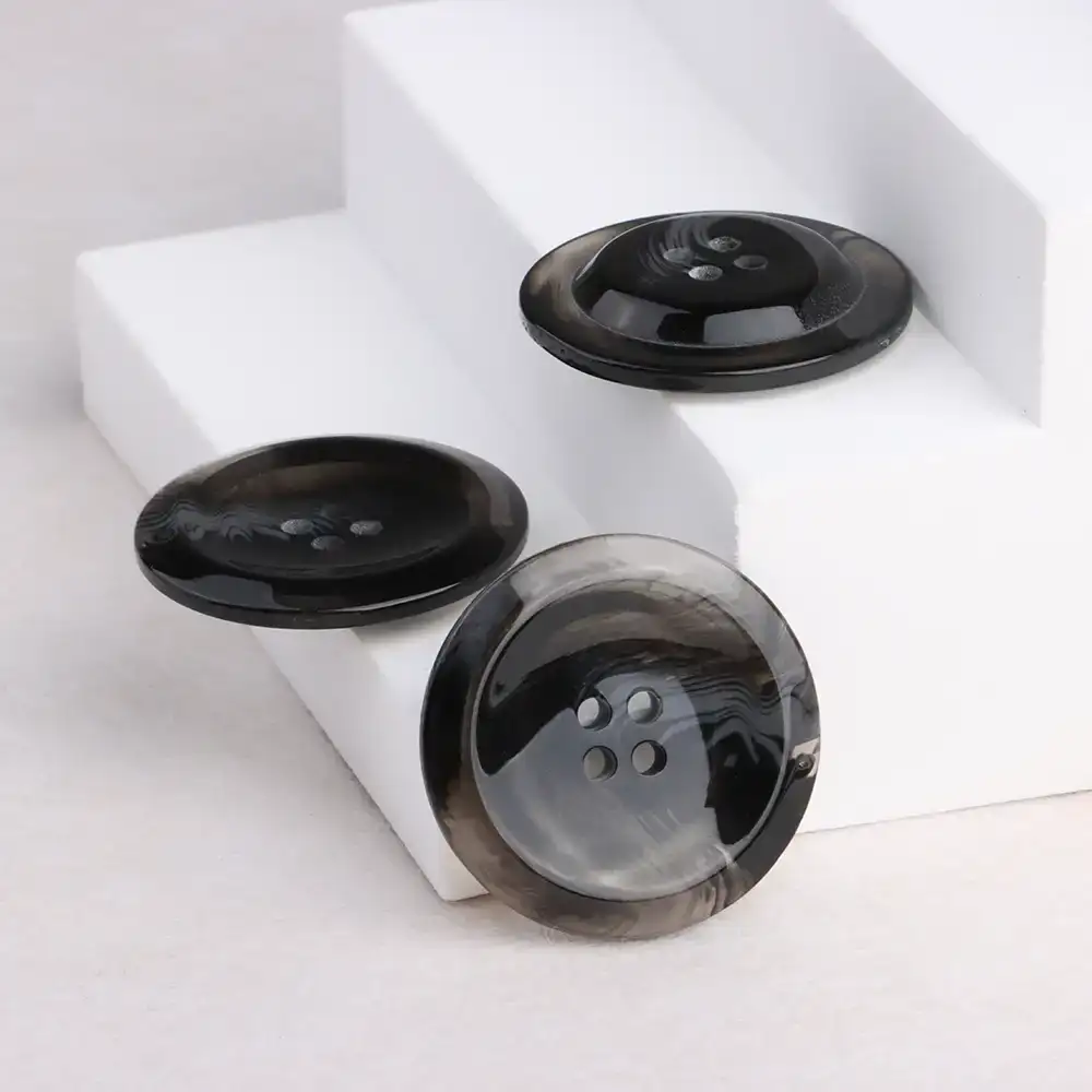 Black 4 holes Resin Button for Overcoat buy garments accessories in bulk from China wholesaler at wholesale price free worldwide shipping Alibaba
