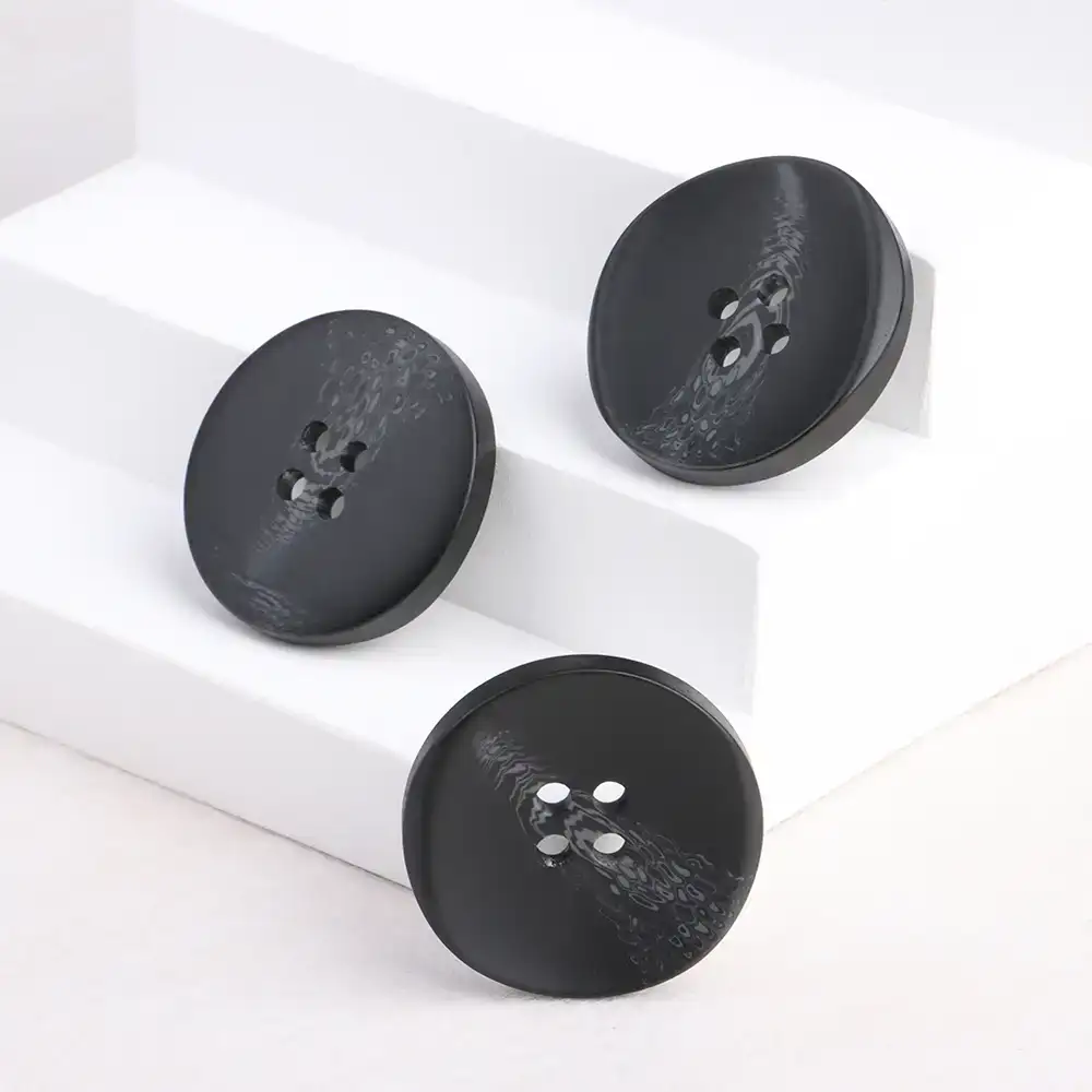 Black 4 holes Resin Button for Overcoat buy garments accessories in bulk from China wholesaler at wholesale price free worldwide shipping Alibaba