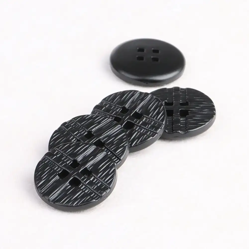 Black 4 holes Resin Button for Overcoat buy garments accessories in bulk from China wholesaler at wholesale price free worldwide shipping Alibaba