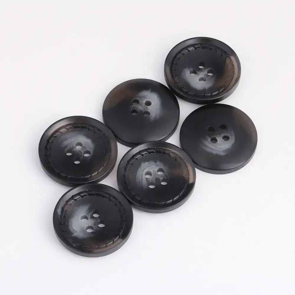 Black 4 holes Resin Button for Overcoat buy garments accessories in bulk from China wholesaler at wholesale price free worldwide shipping Alibaba