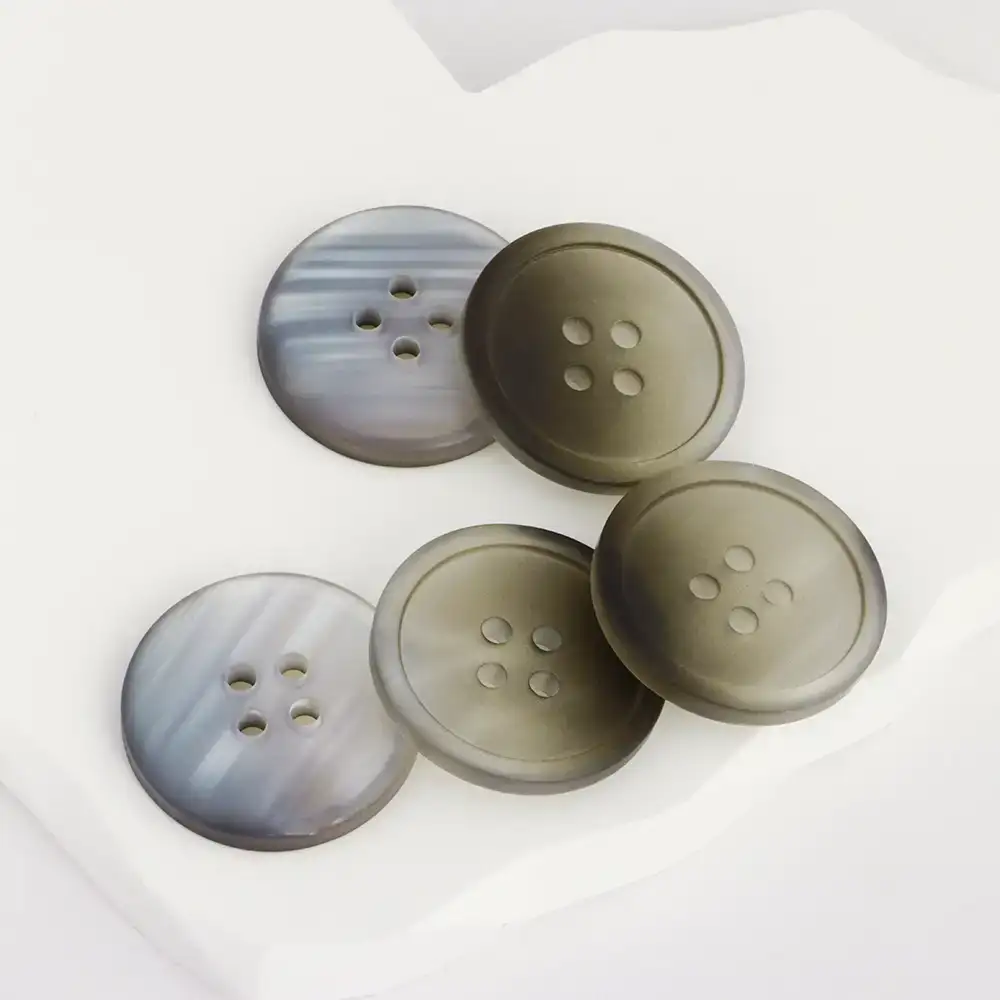 Gray 4 holes Resin Button for Overcoat buy garments accessories in bulk from China wholesaler at wholesale price free worldwide shipping Alibaba